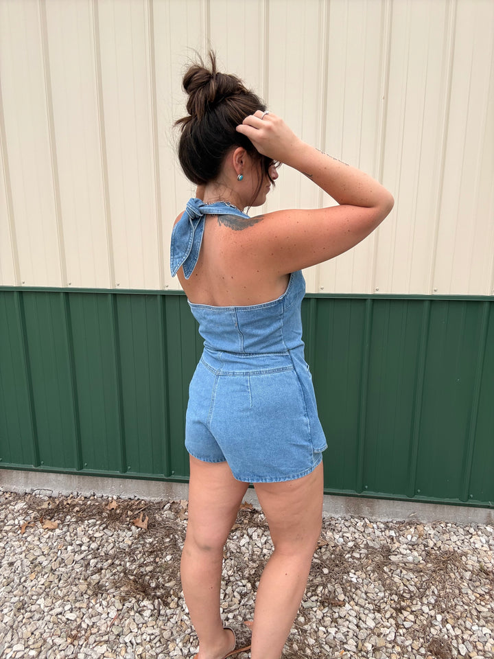 Delilah Denim Romper