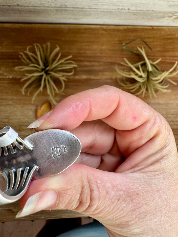 Green Turquoise Concho Ring – Size 9