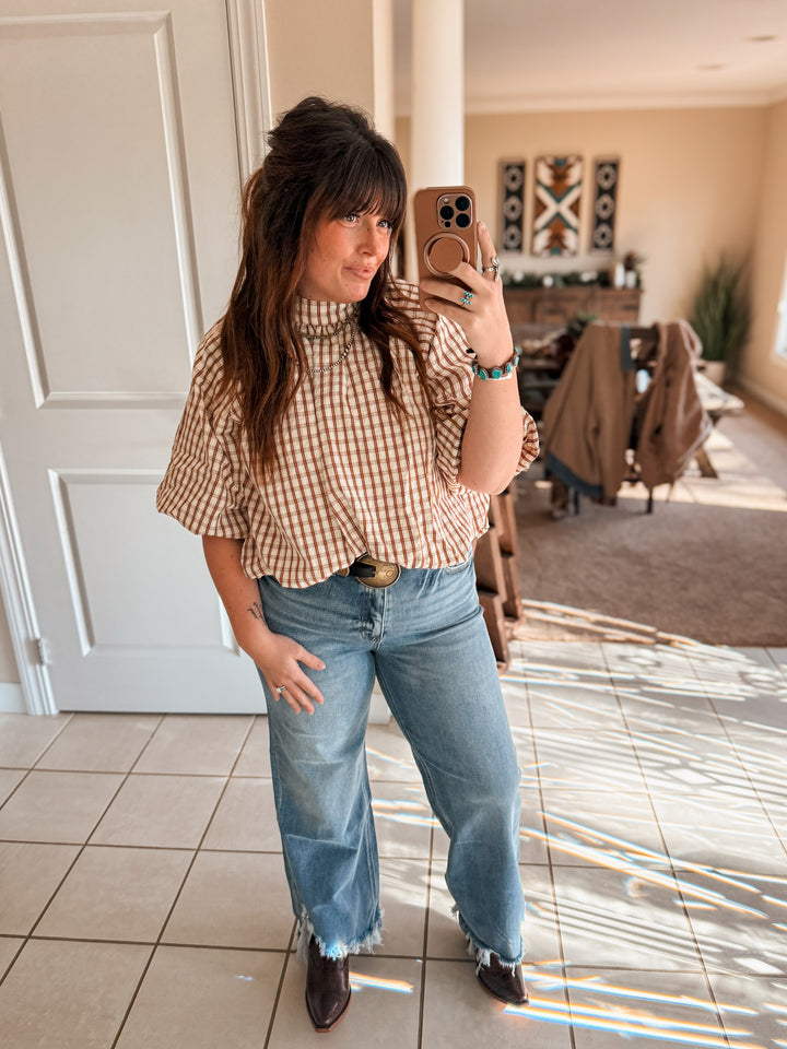 Gracie Gingham Top