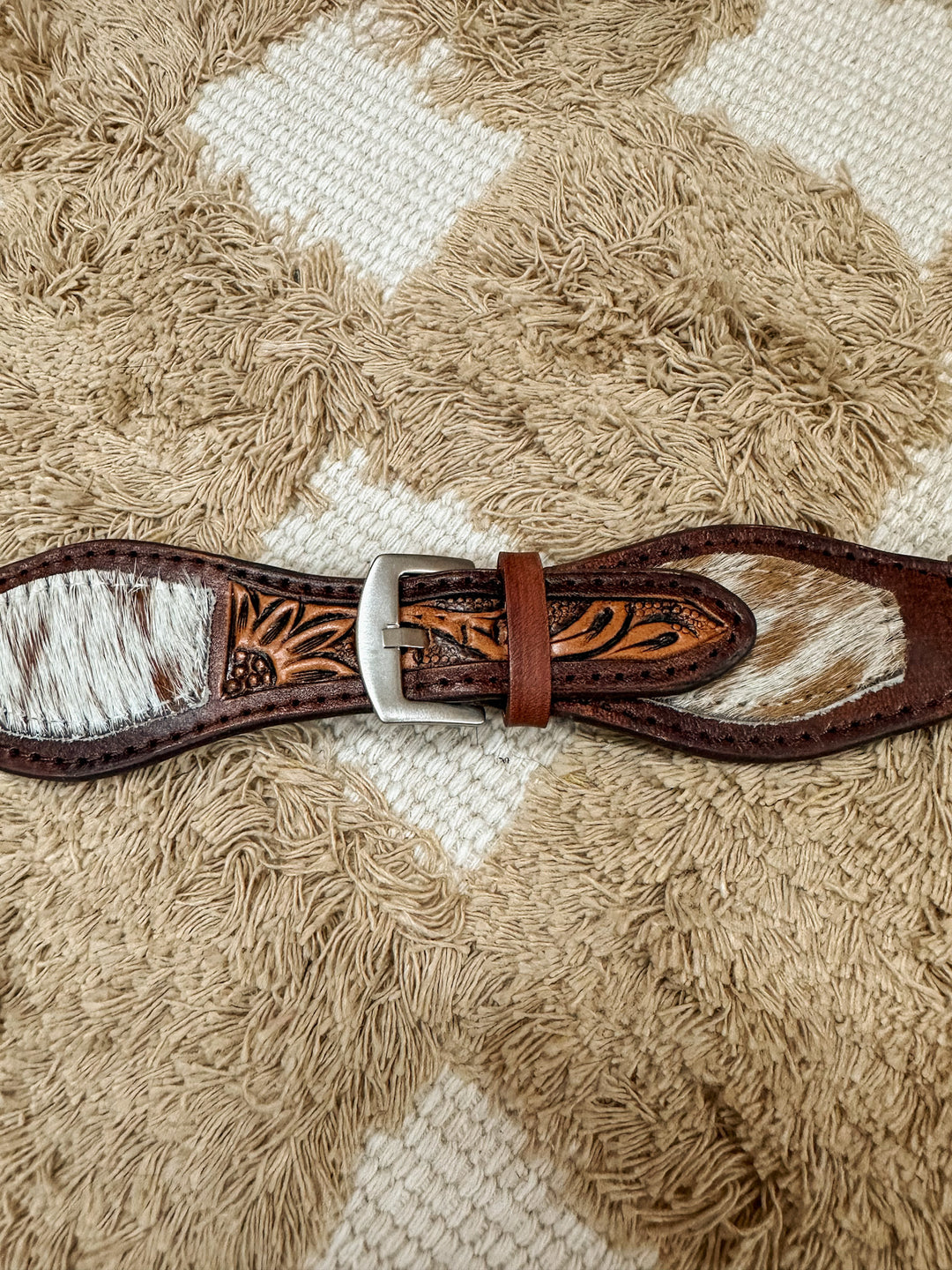 Longhorn Tooled Watch Band