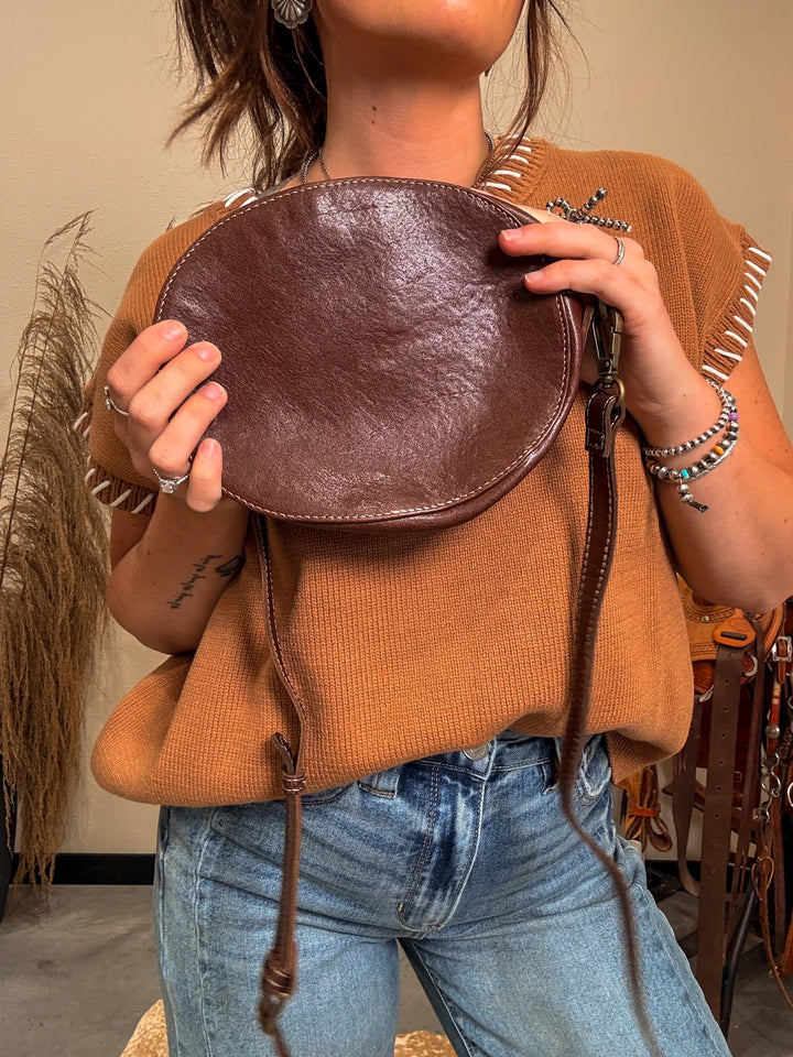 Discy Round Tooled Bag