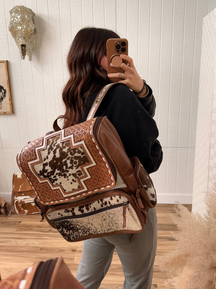 Aztec Cowhide Backpack  