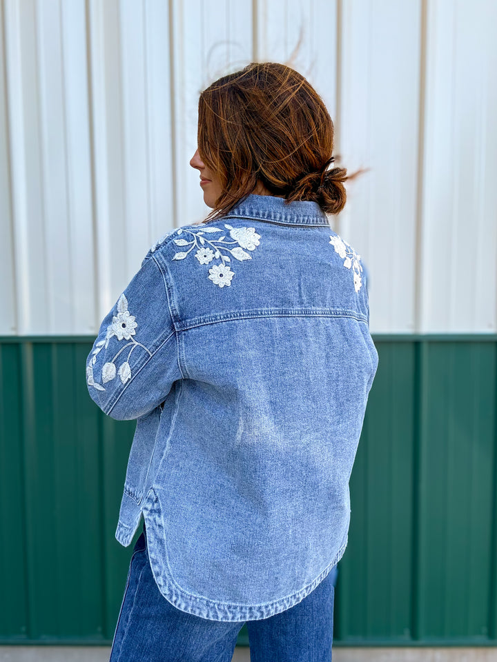Mima Made Floral Denim Jacket