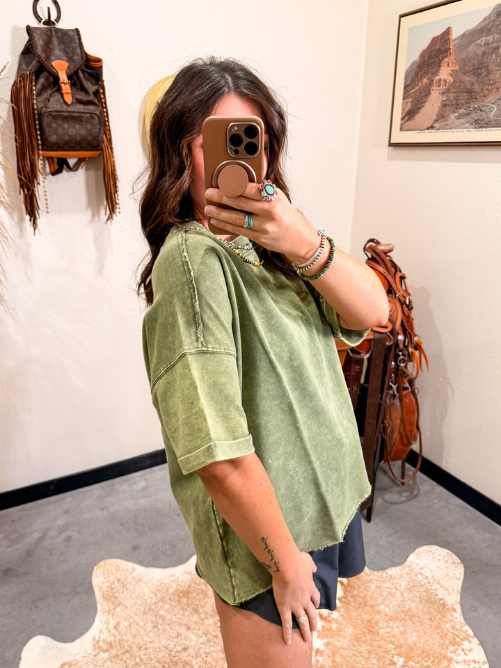 Core Washed Up Tee: Olive