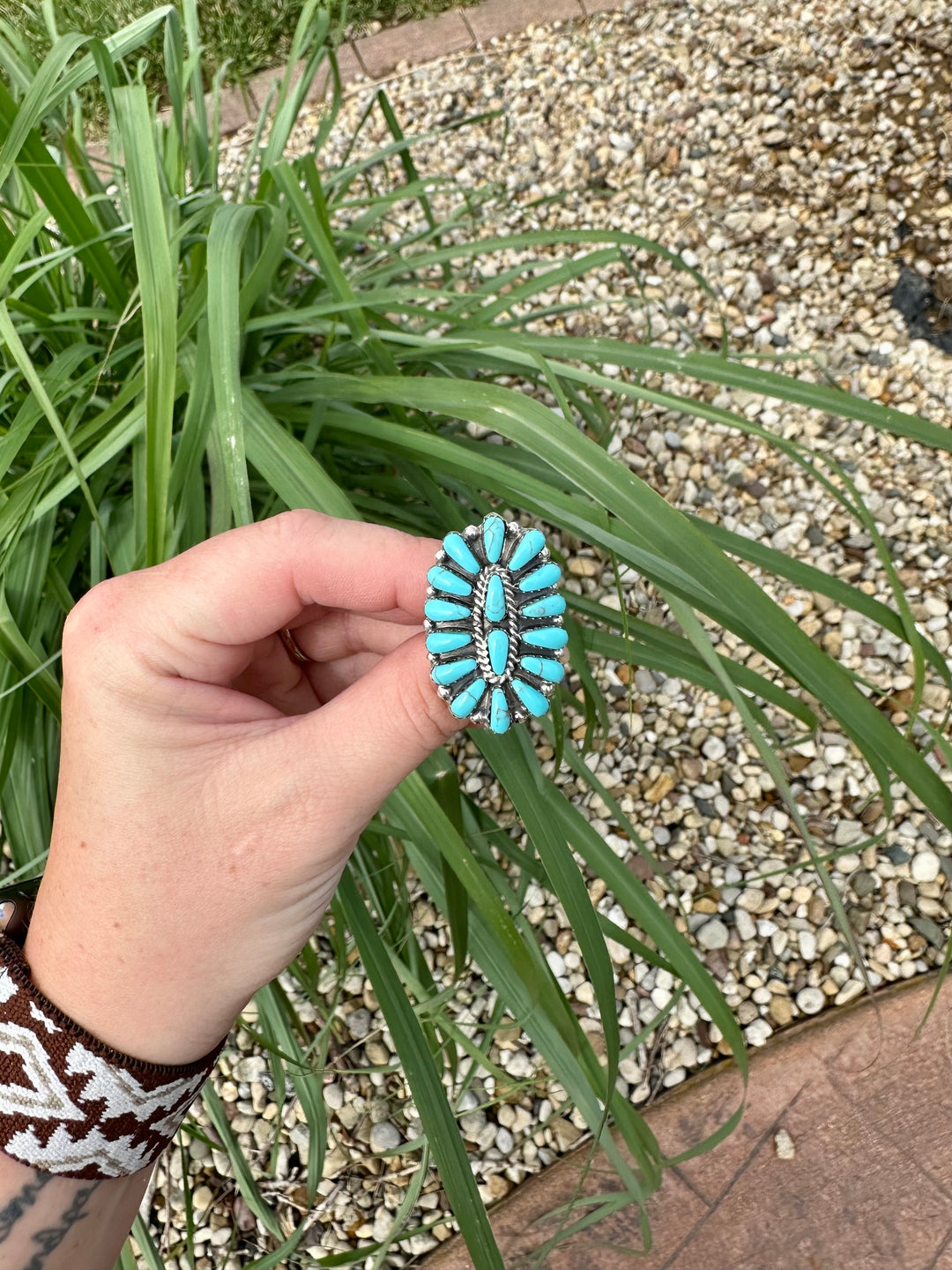 Long Beach Turquoise Cluster Ring