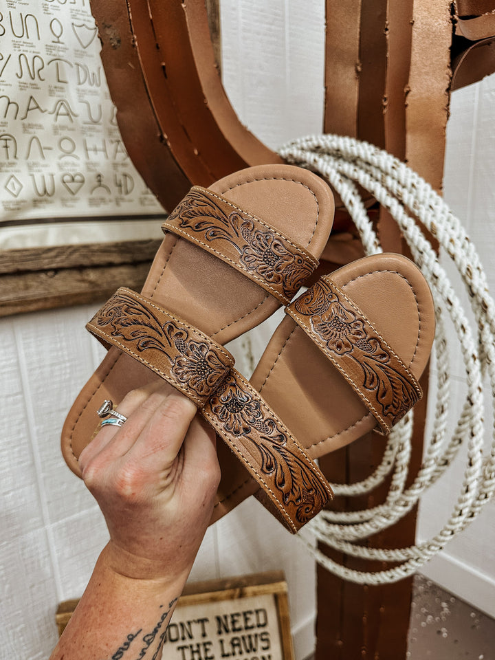 Terra Tooled Strap Sandals