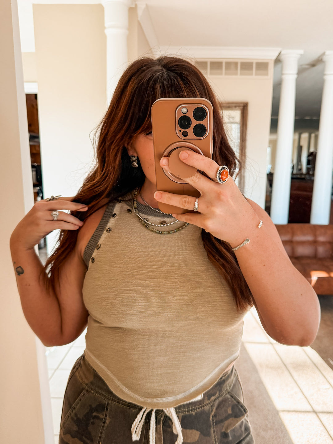 POL Rural Girl Tank: Olive