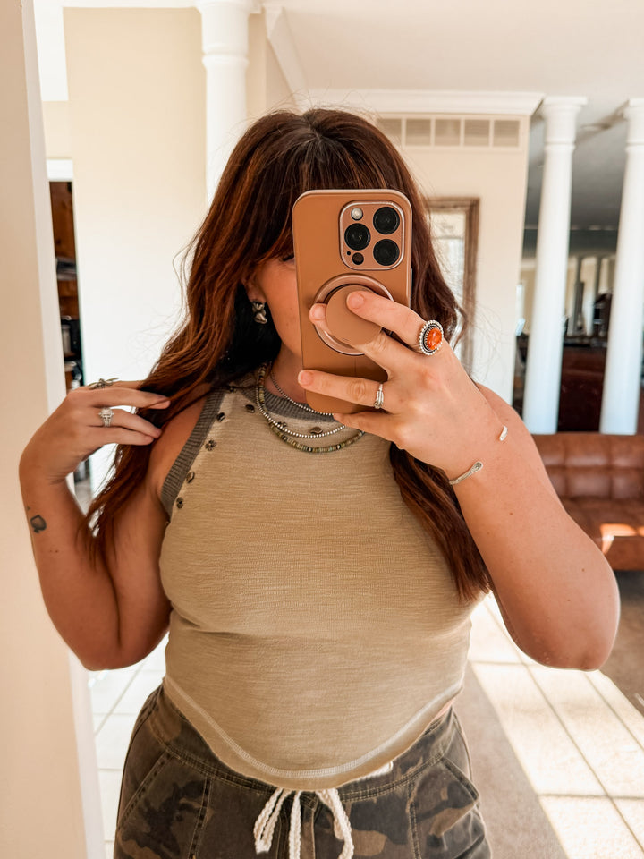 POL Rural Girl Tank: Olive