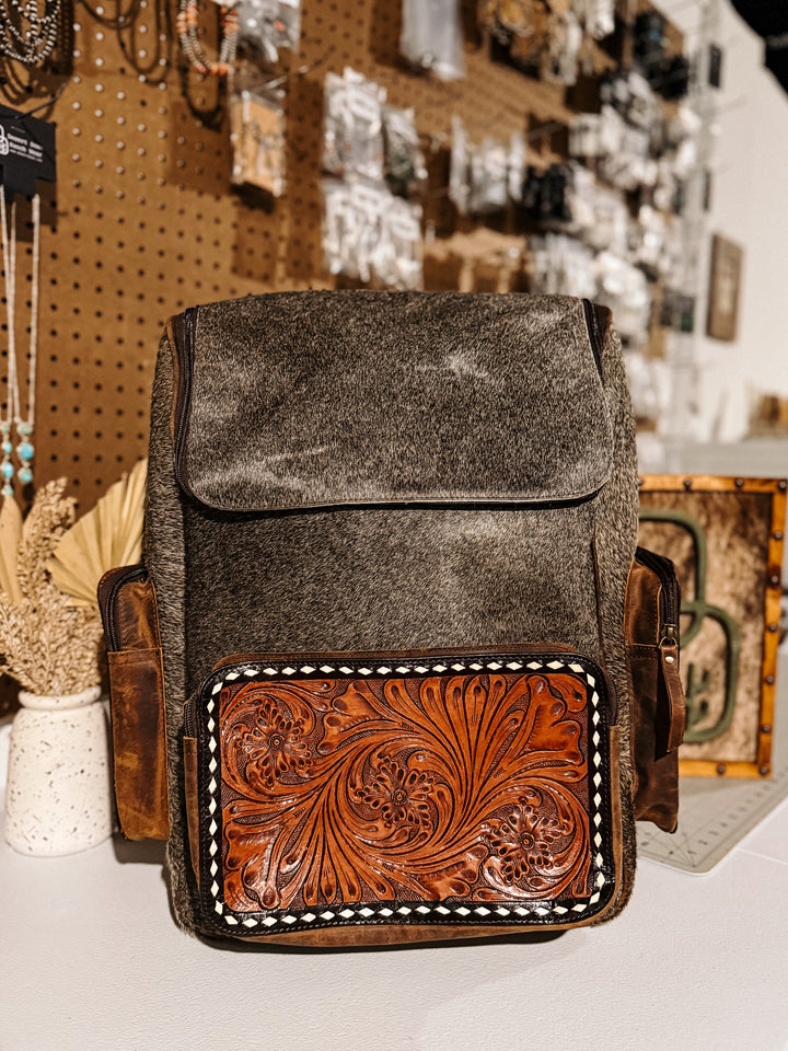Evangeline Cowhide Backpack