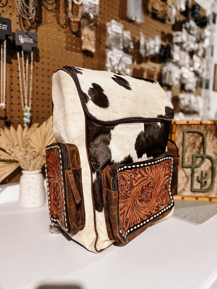 Evangeline Cowhide Backpack #12