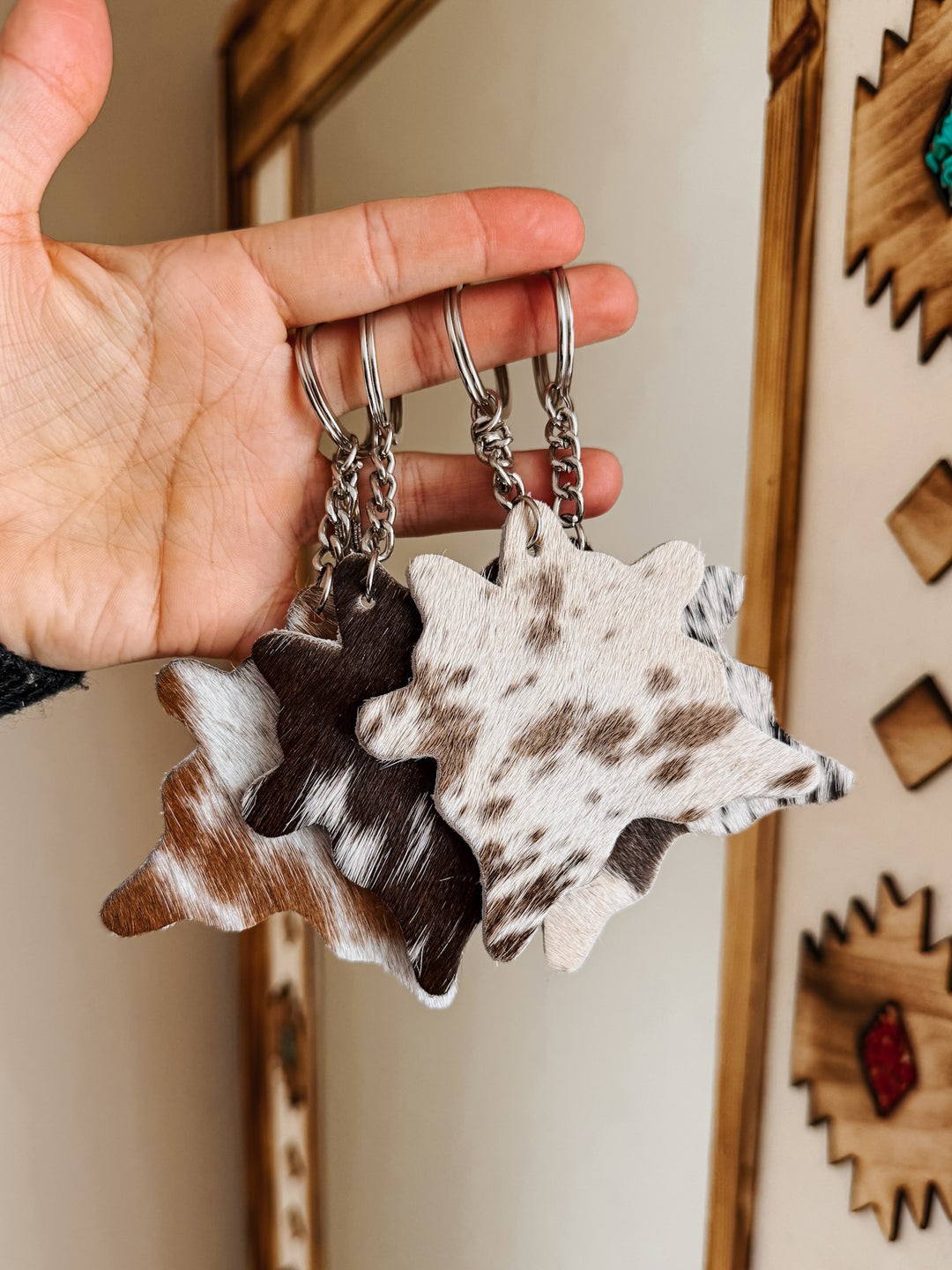Mini Cowhide Keychain