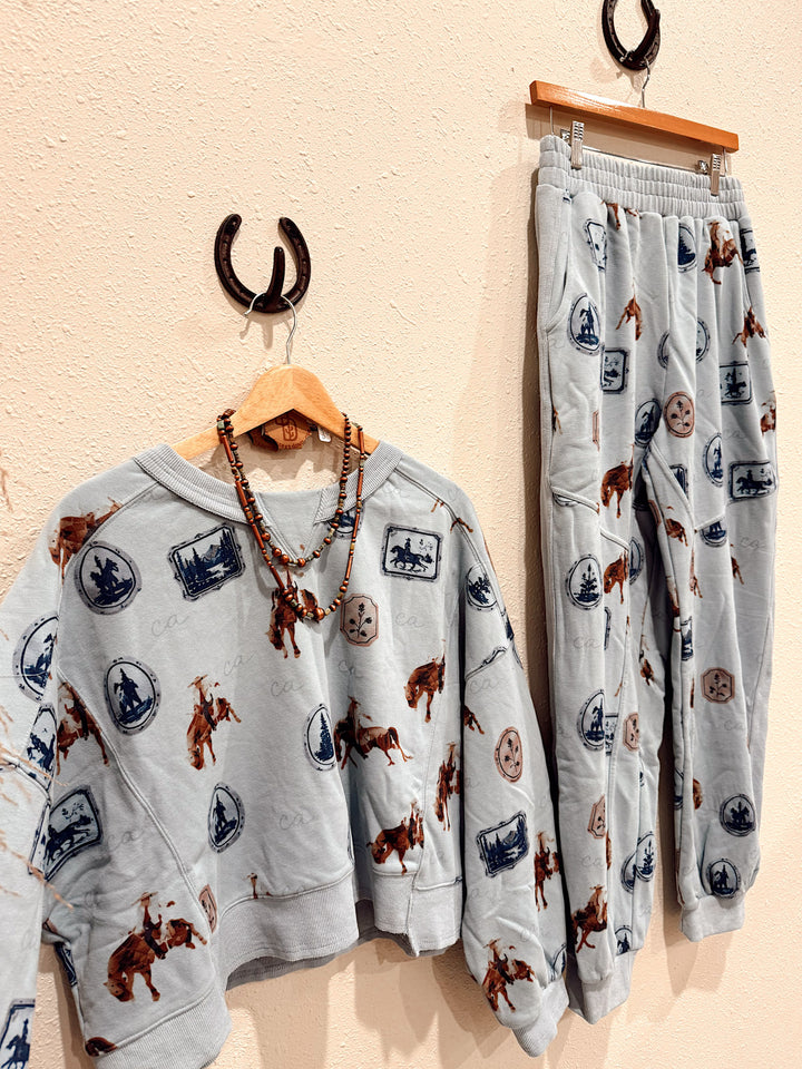 Cowboy Blues Western Lounge Set