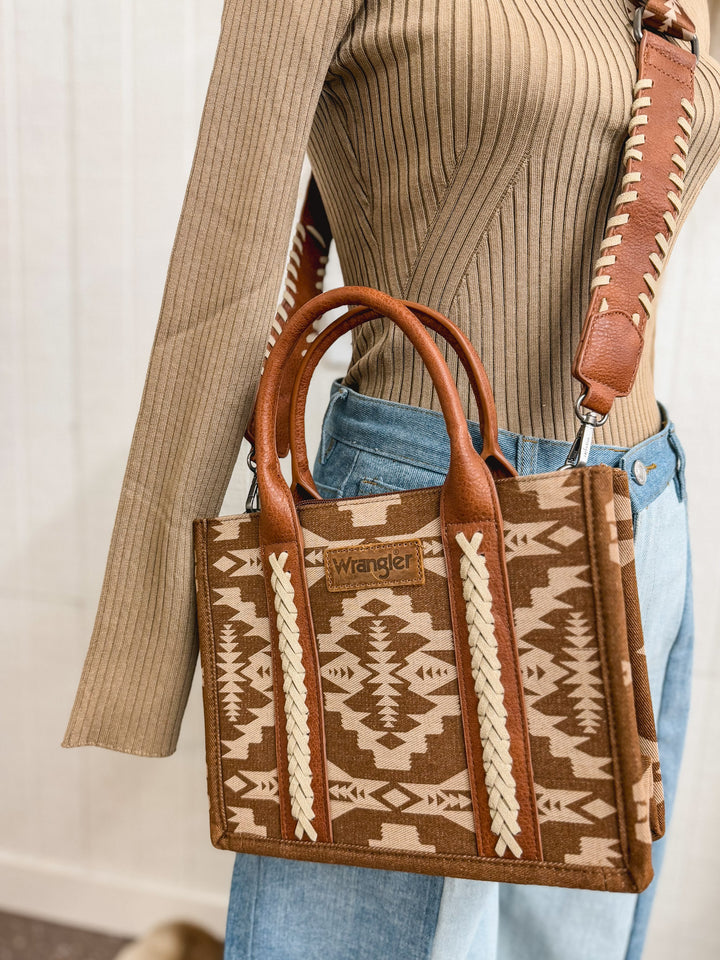 Southwestern Wrangler Tote Crossbody Bag