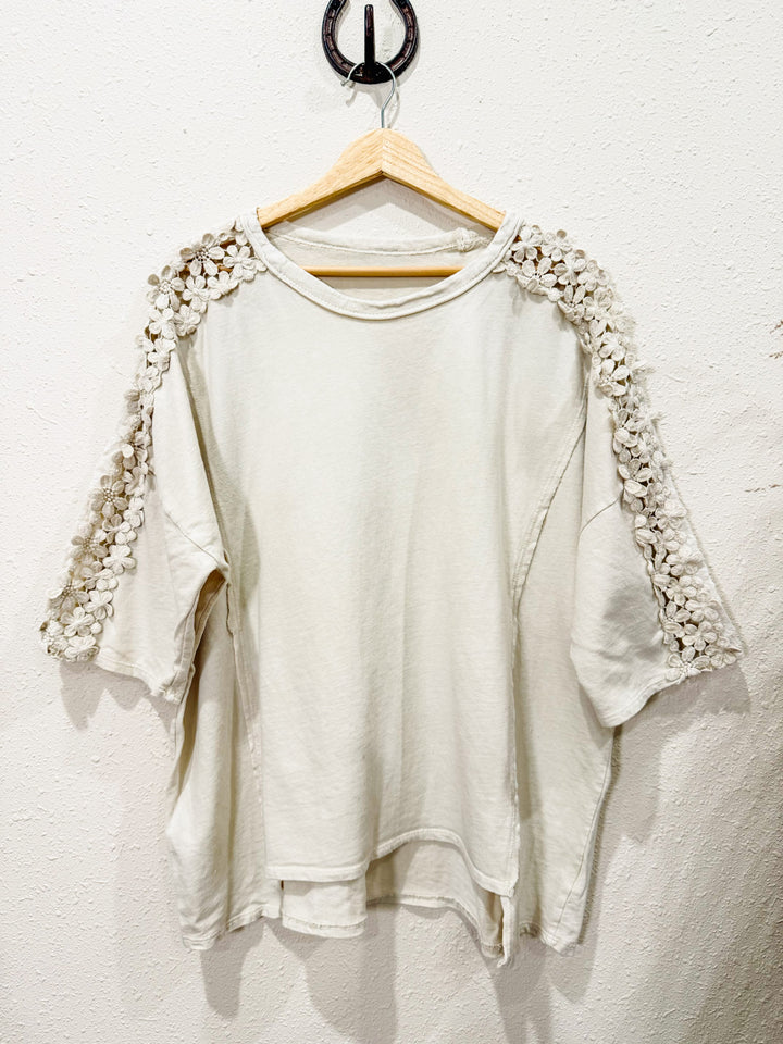 In the Garden Top: Ivory