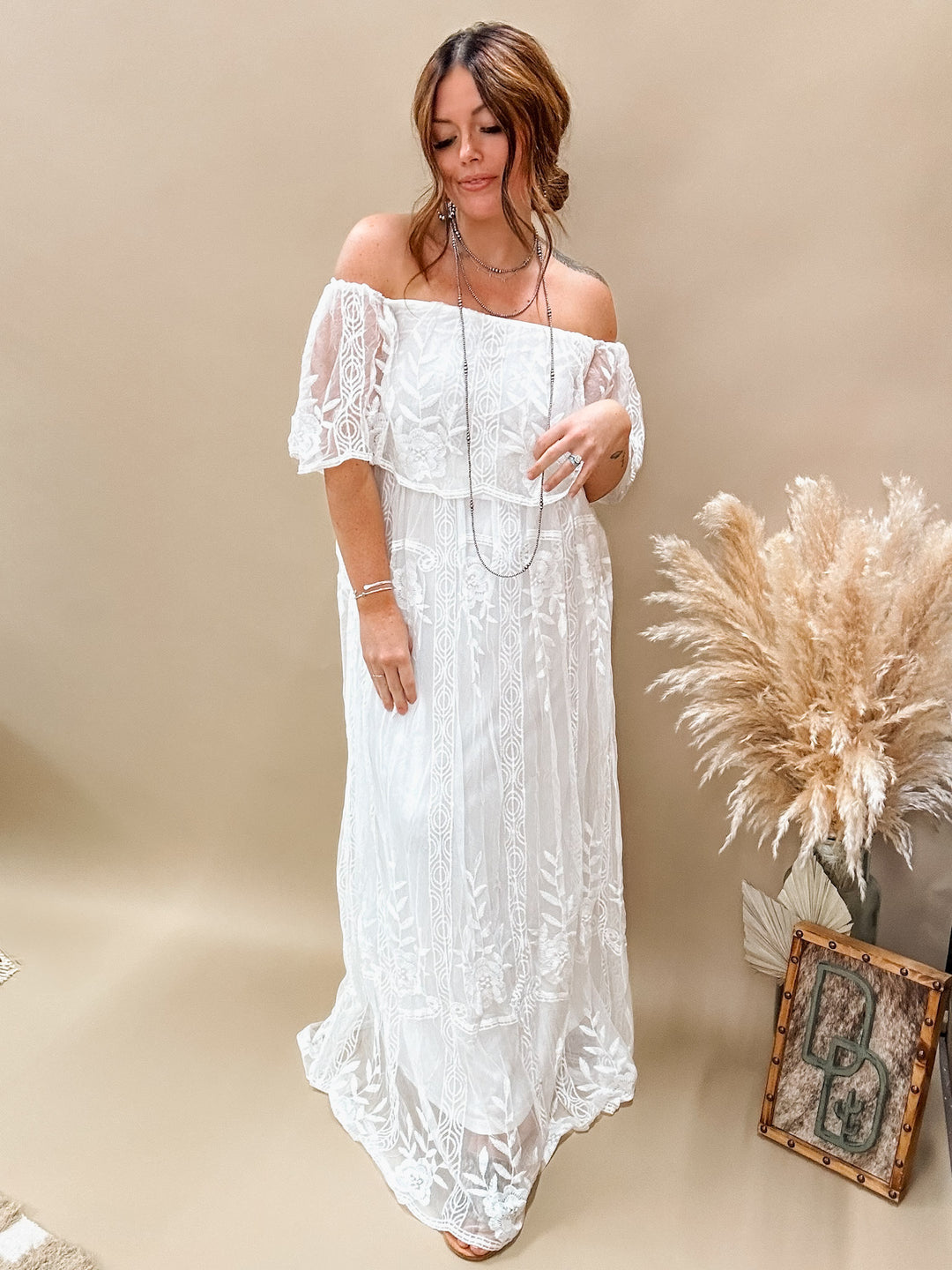 Bohemian White Maxi Dress