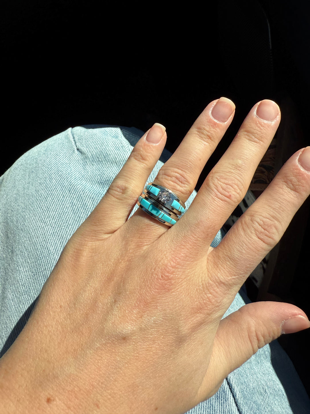 Kingman Turquoise Wedding Set