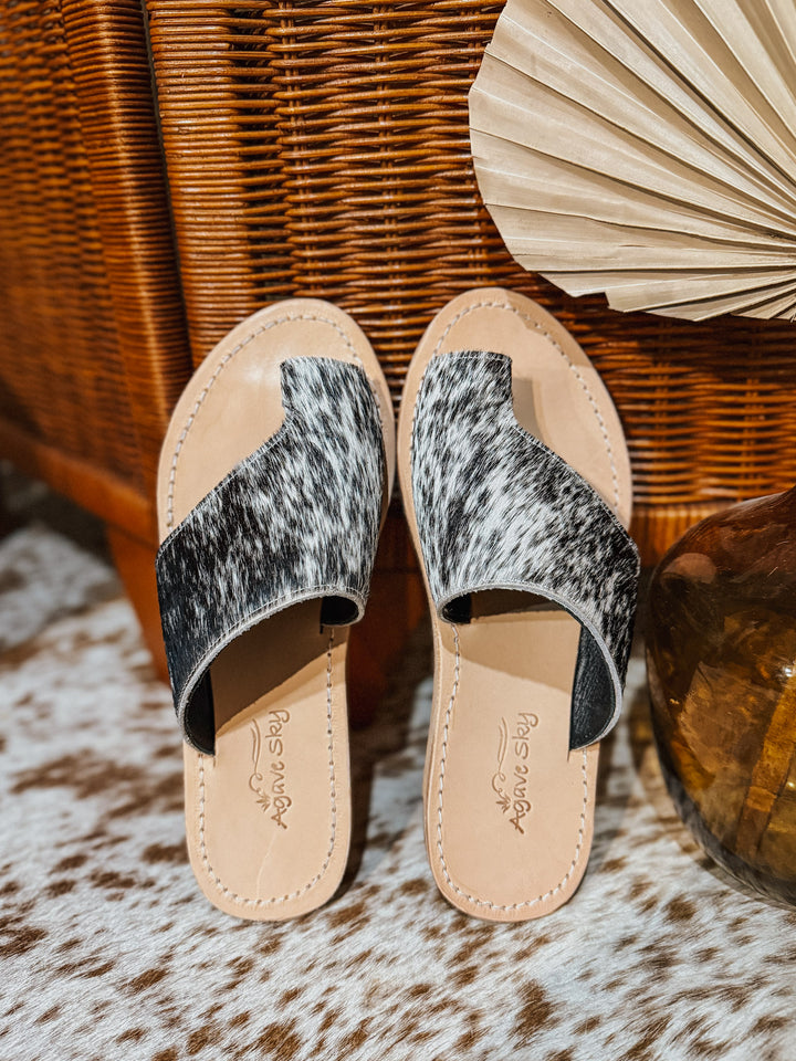 Agave Sky Cowhide Toe Sandal - Size 9 #2