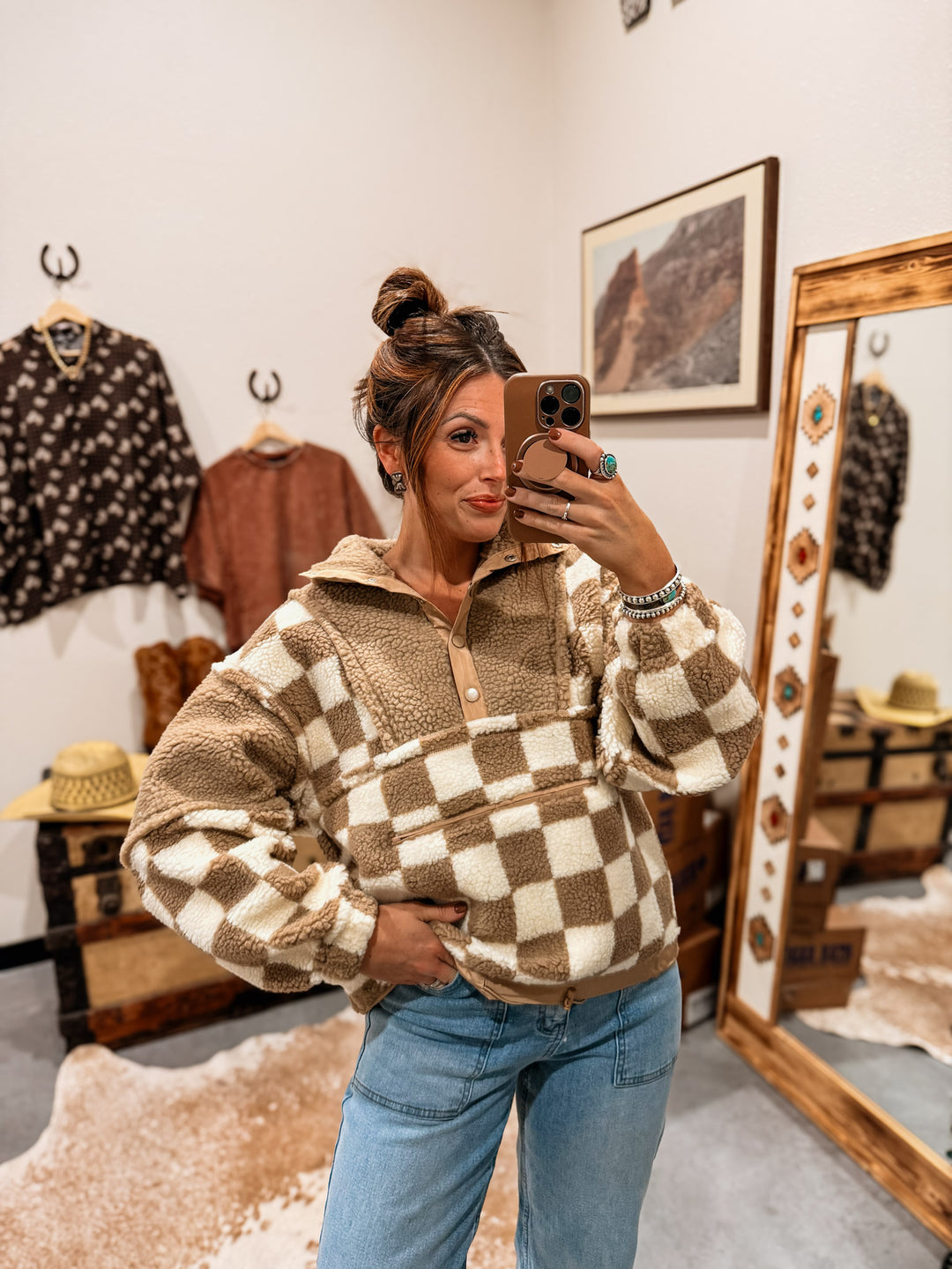 Checked In Pullover