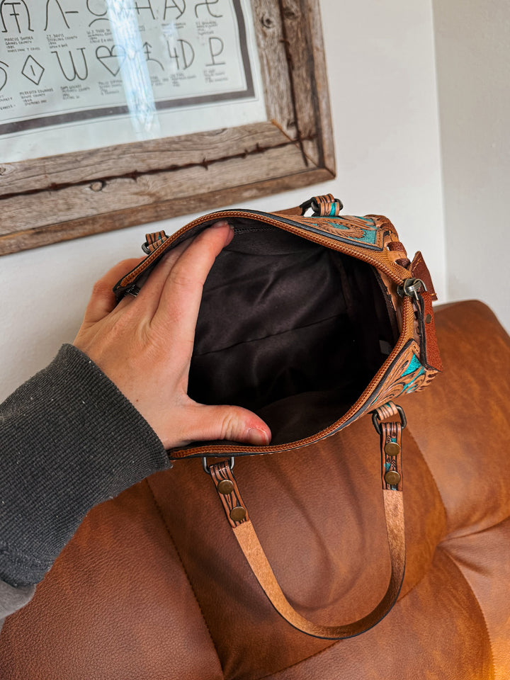 Mini Turq Inlay Speedy Purse