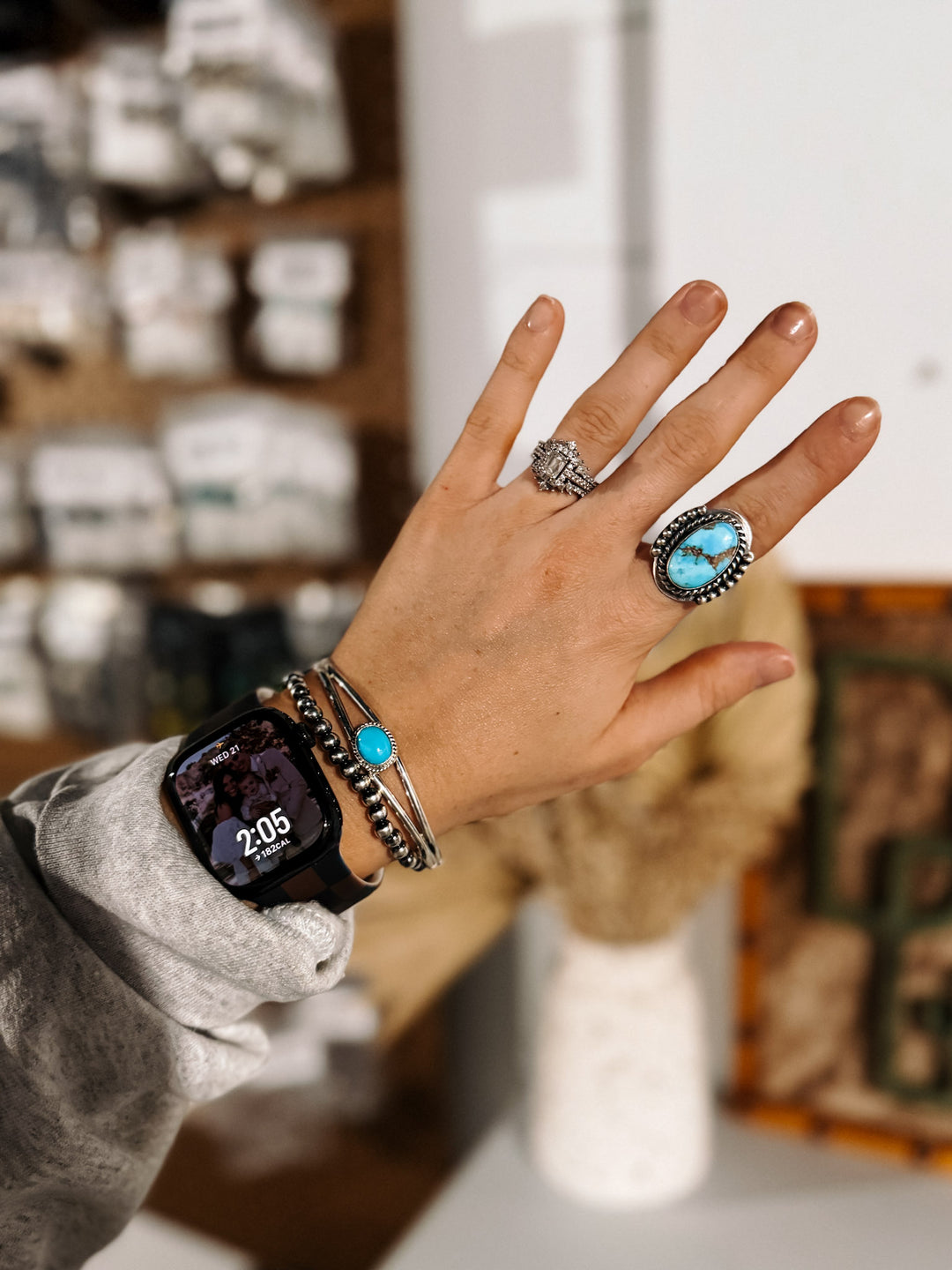 Kingman Single Stone Cuff