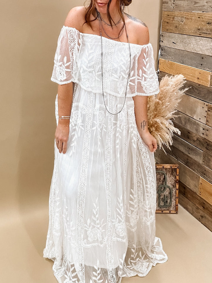 Bohemian White Maxi Dress