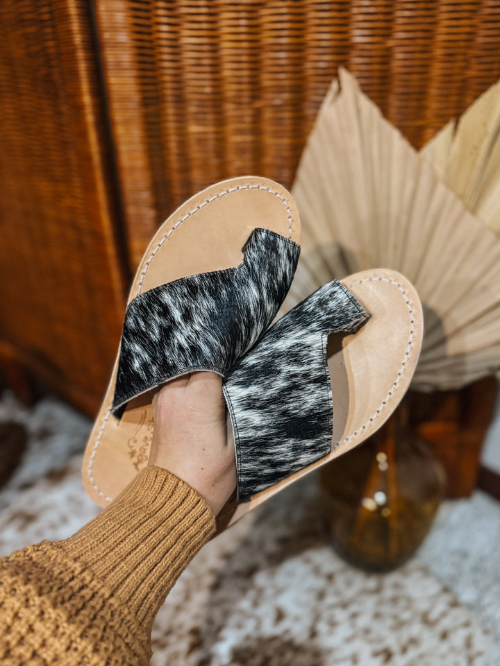 Agave Sky Cowhide Toe Sandal - Size 9 #1