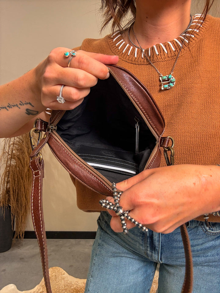 Discy Round Tooled Bag