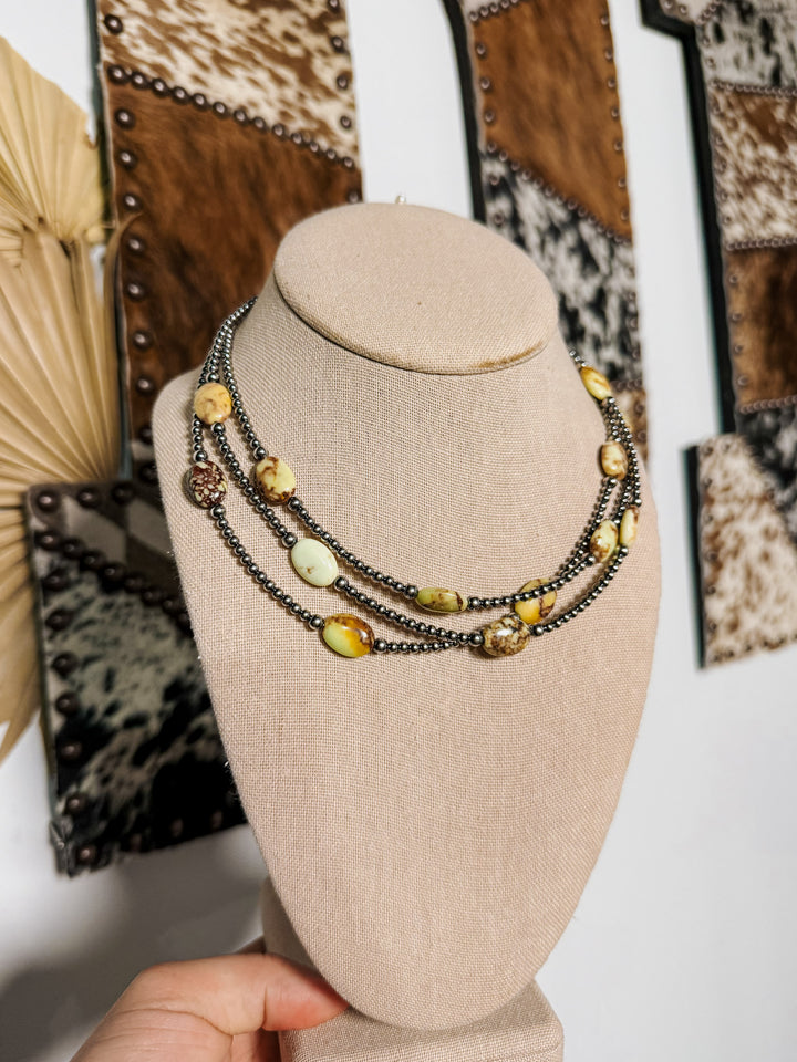 Magnesite Lemon Turquoise Necklace