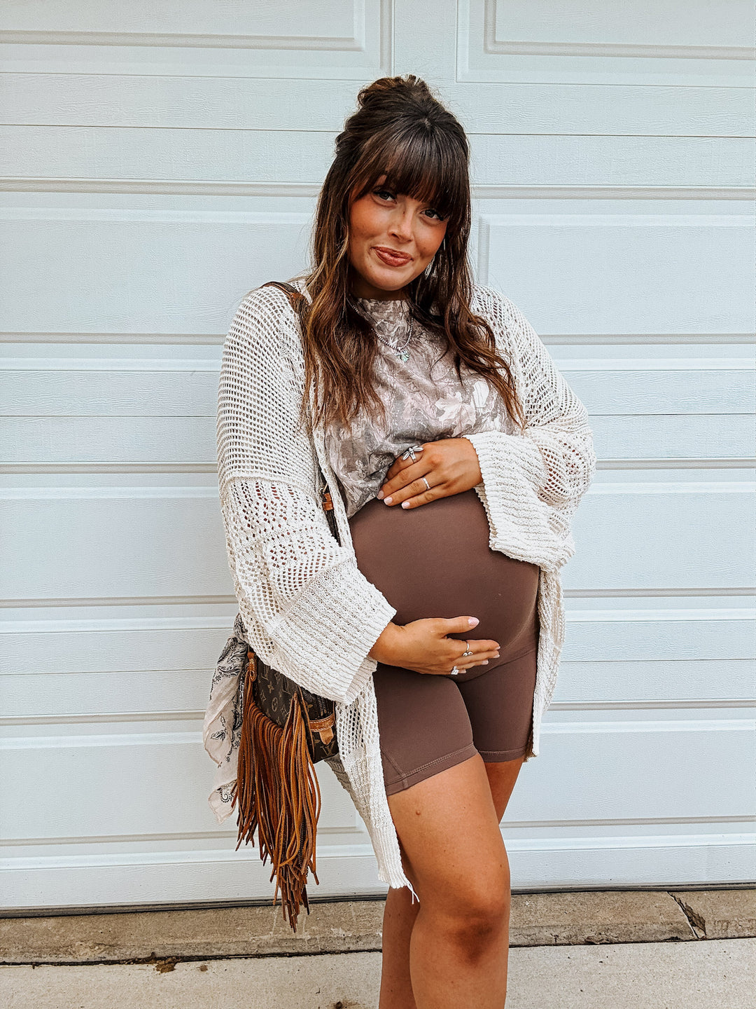 Reagan Crochet Cardigan: Cream