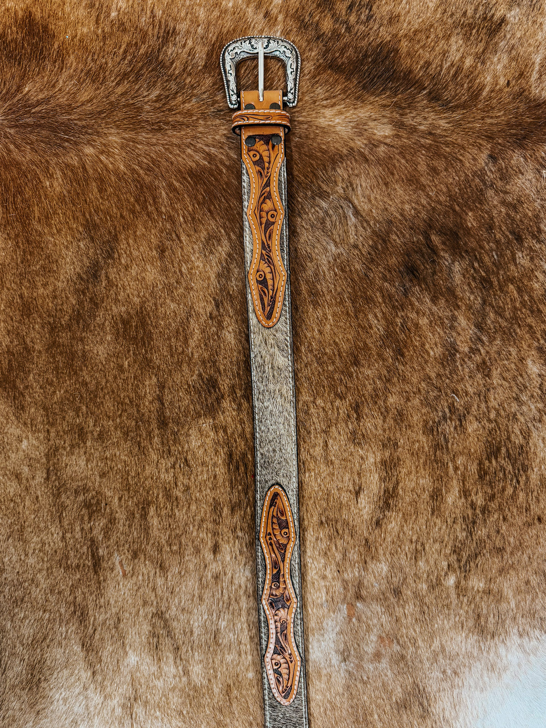 Cattlemen Tooled Belt