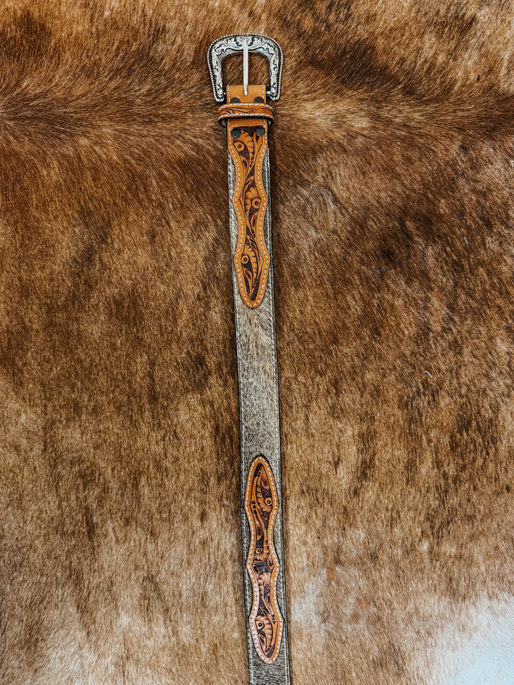 Cattlemen Tooled Belt