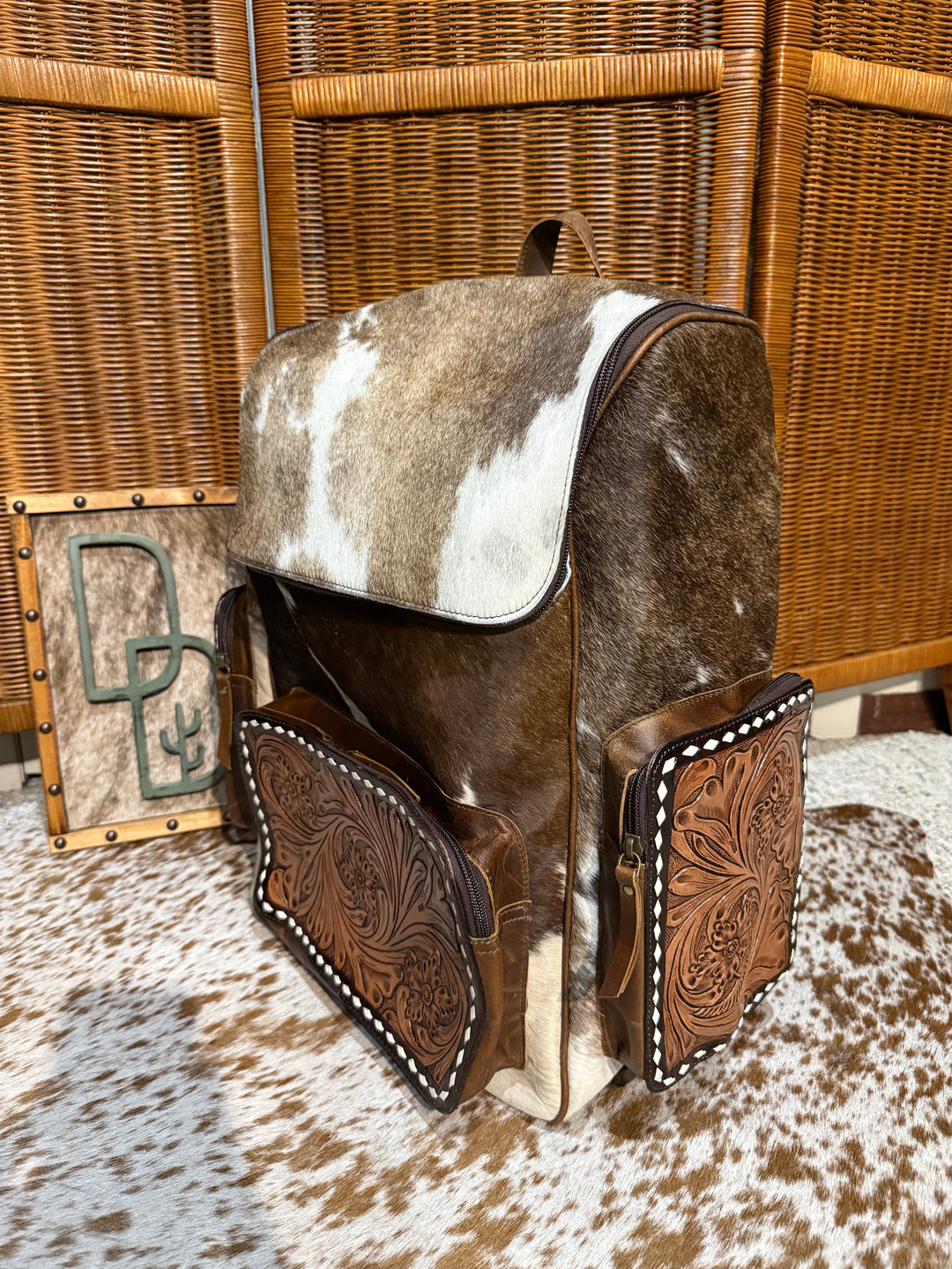 Evangeline Cowhide Backpack #56