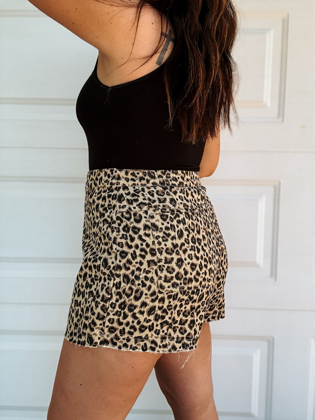 Leopard Twill Skort