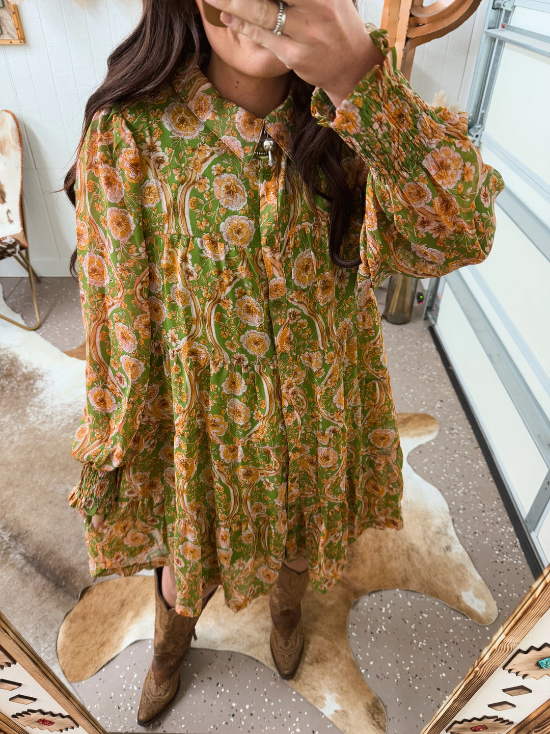 Billings Floral Button Down Dress