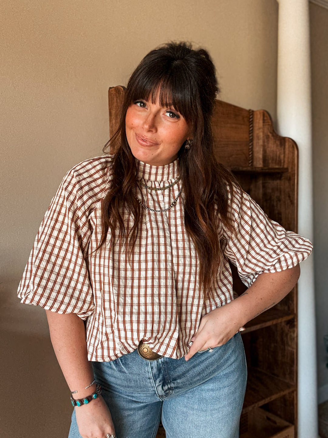 Gracie Gingham Top