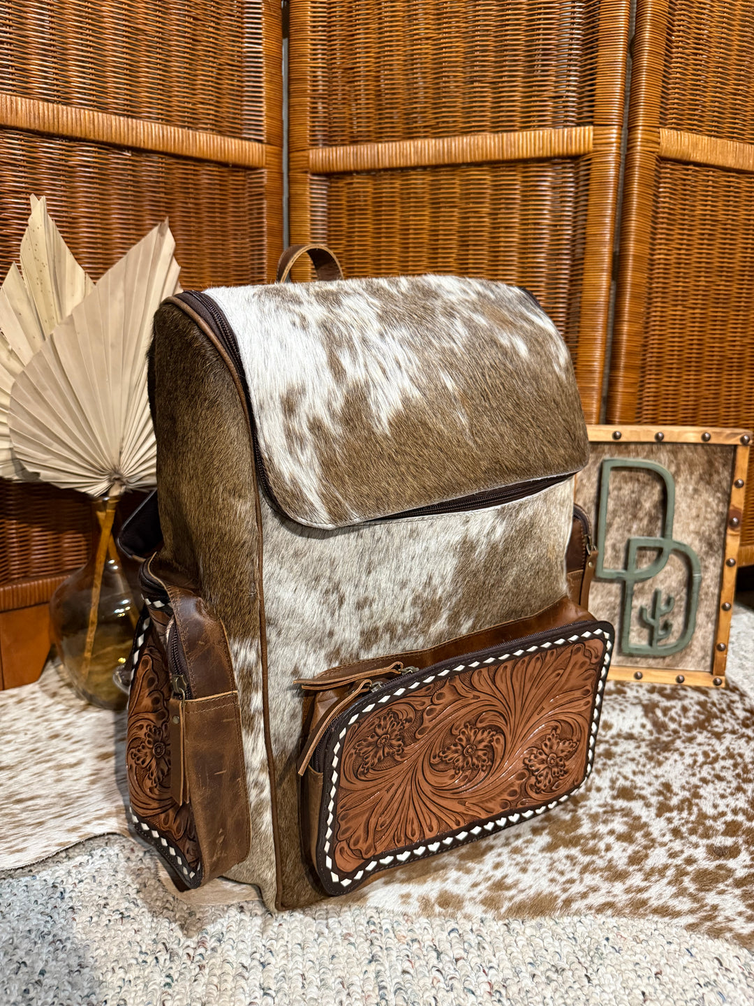 Evangeline Cowhide Backpack #82