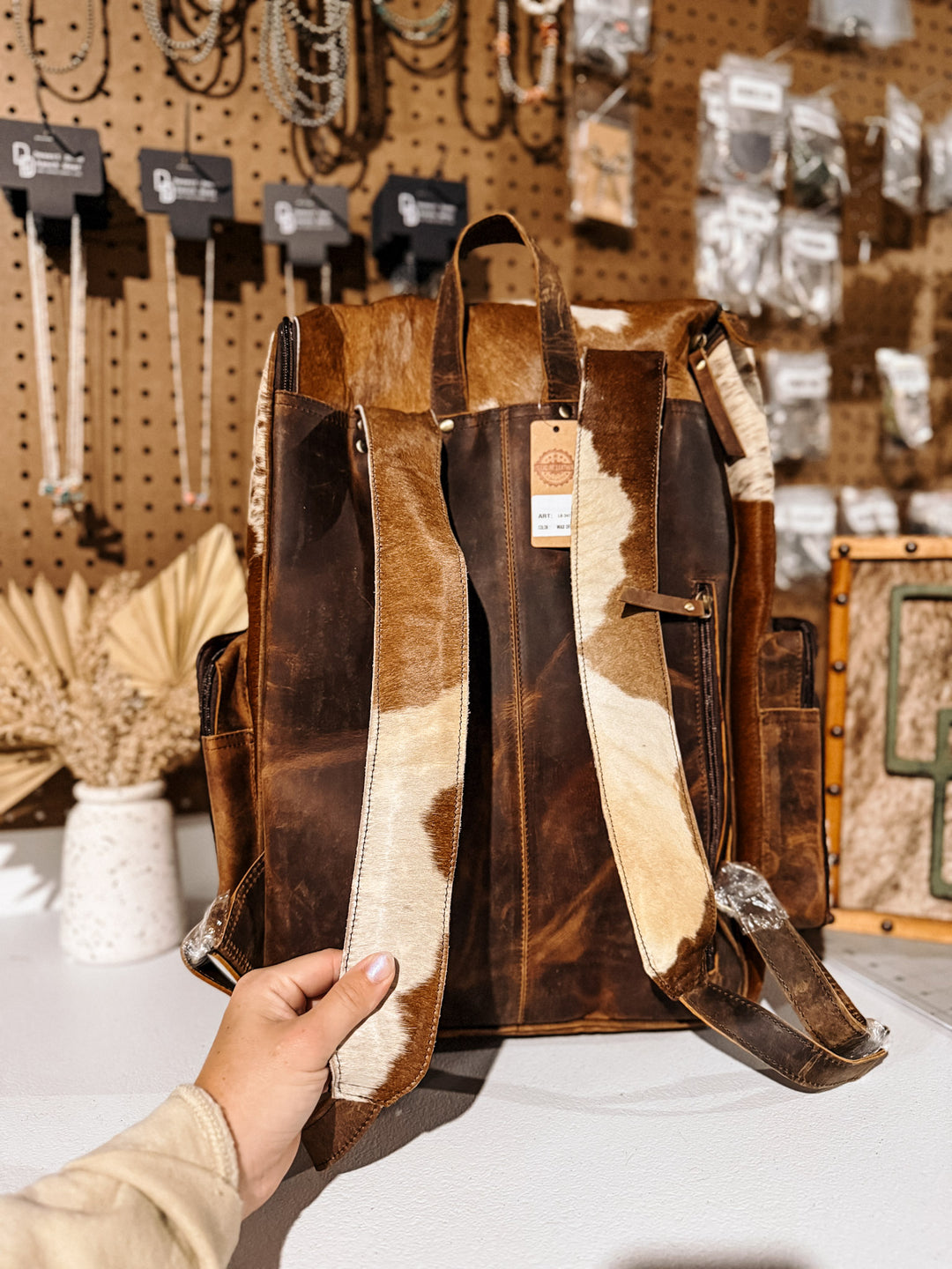 Evangeline Cowhide Backpack #28