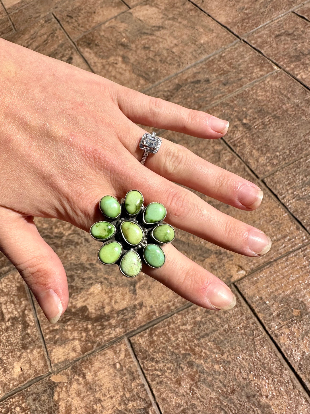 Hazel Turquoise Cluster Ring