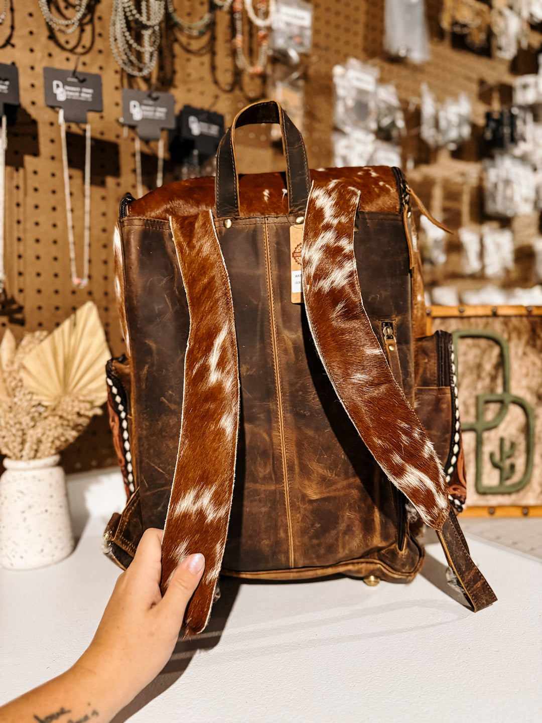 Evangeline Cowhide Backpack #23