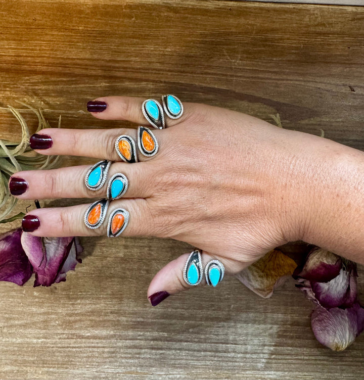 Turquoise or Spiny Oyster Ring – Stamp Z