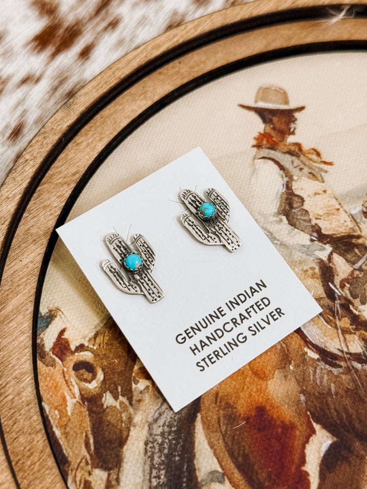 Cactus Turquoise Earrings