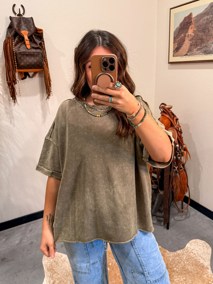 Core Washed Up Tee: Mocha
