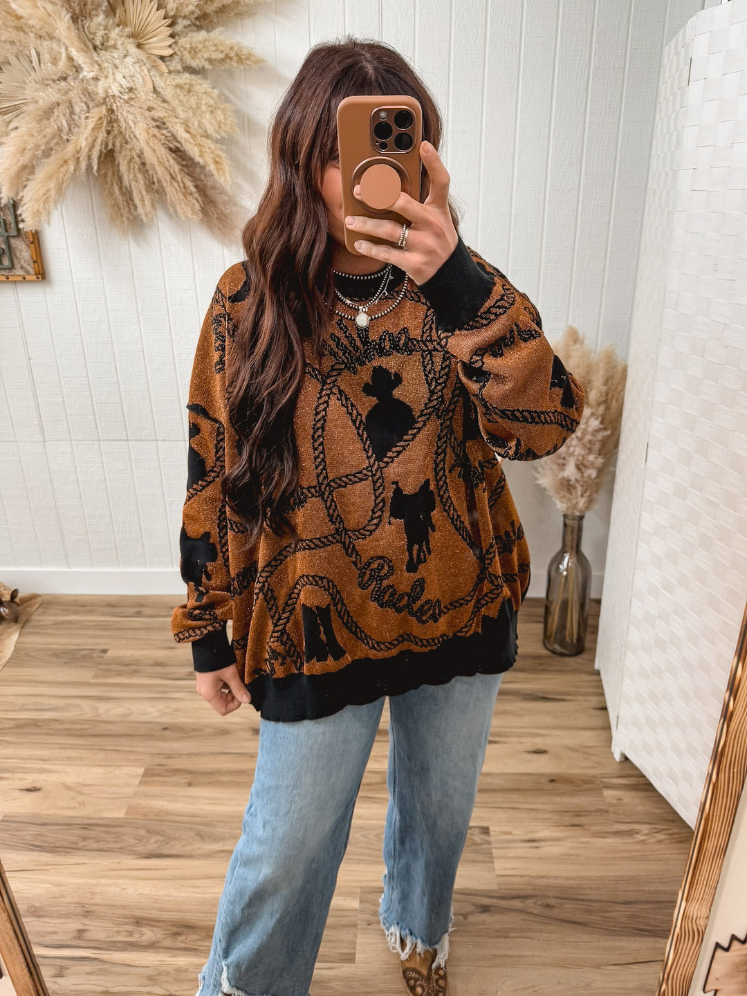 Copper Cowboy Reversible Sweater