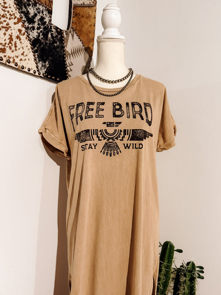 Free Bird Tee Shirt Dress