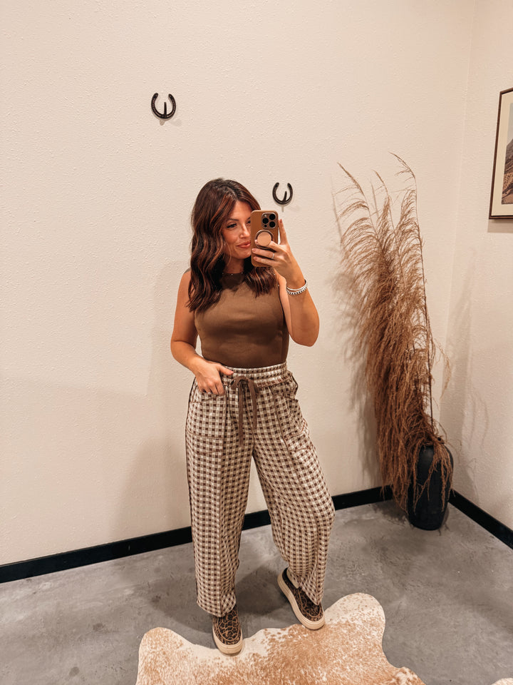 Gingham Barrel Lounge Pants