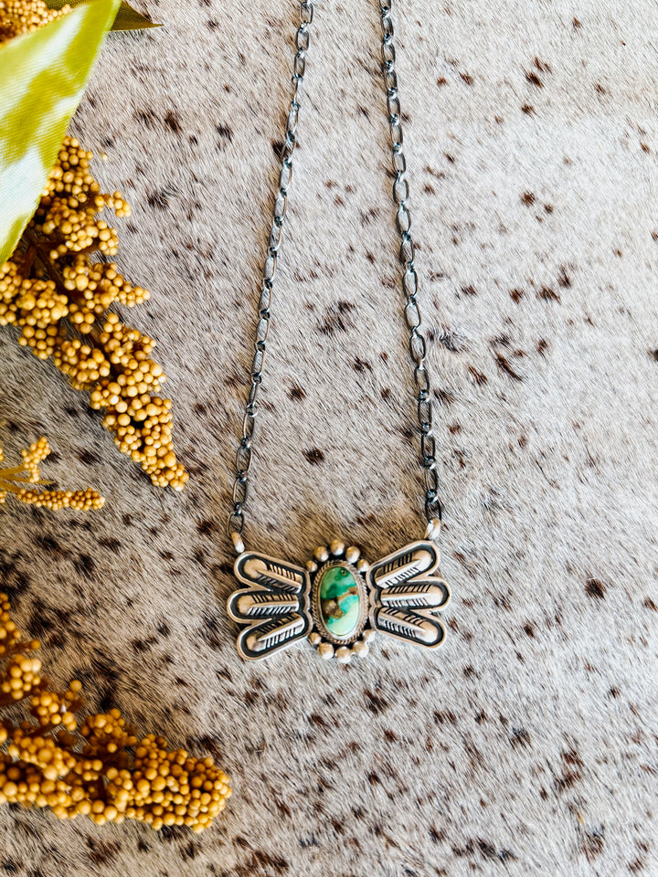 Sonoran Turquoise Wing Necklace #6