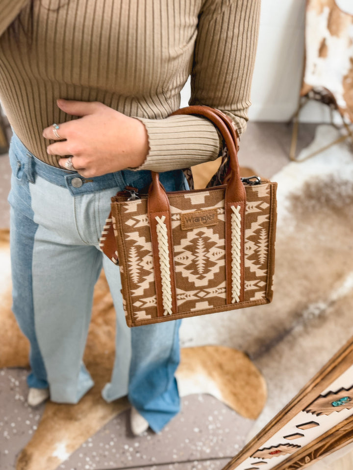 Southwestern Wrangler Tote Crossbody Bag