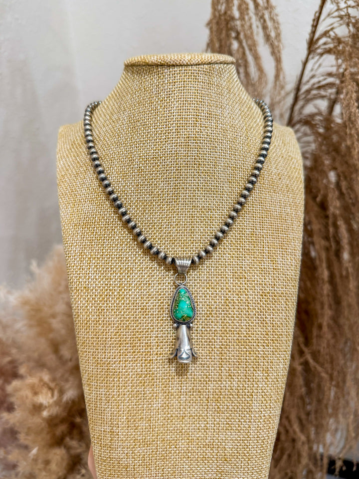 Siren Squash Pendant on Pearls #2