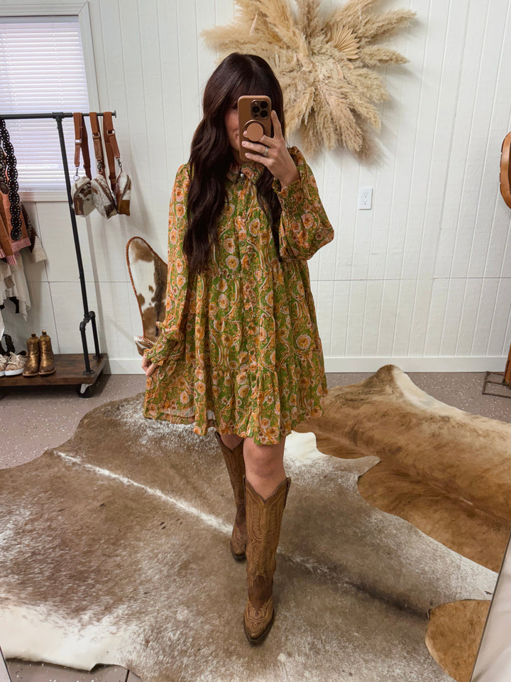 Billings Floral Button Down Dress