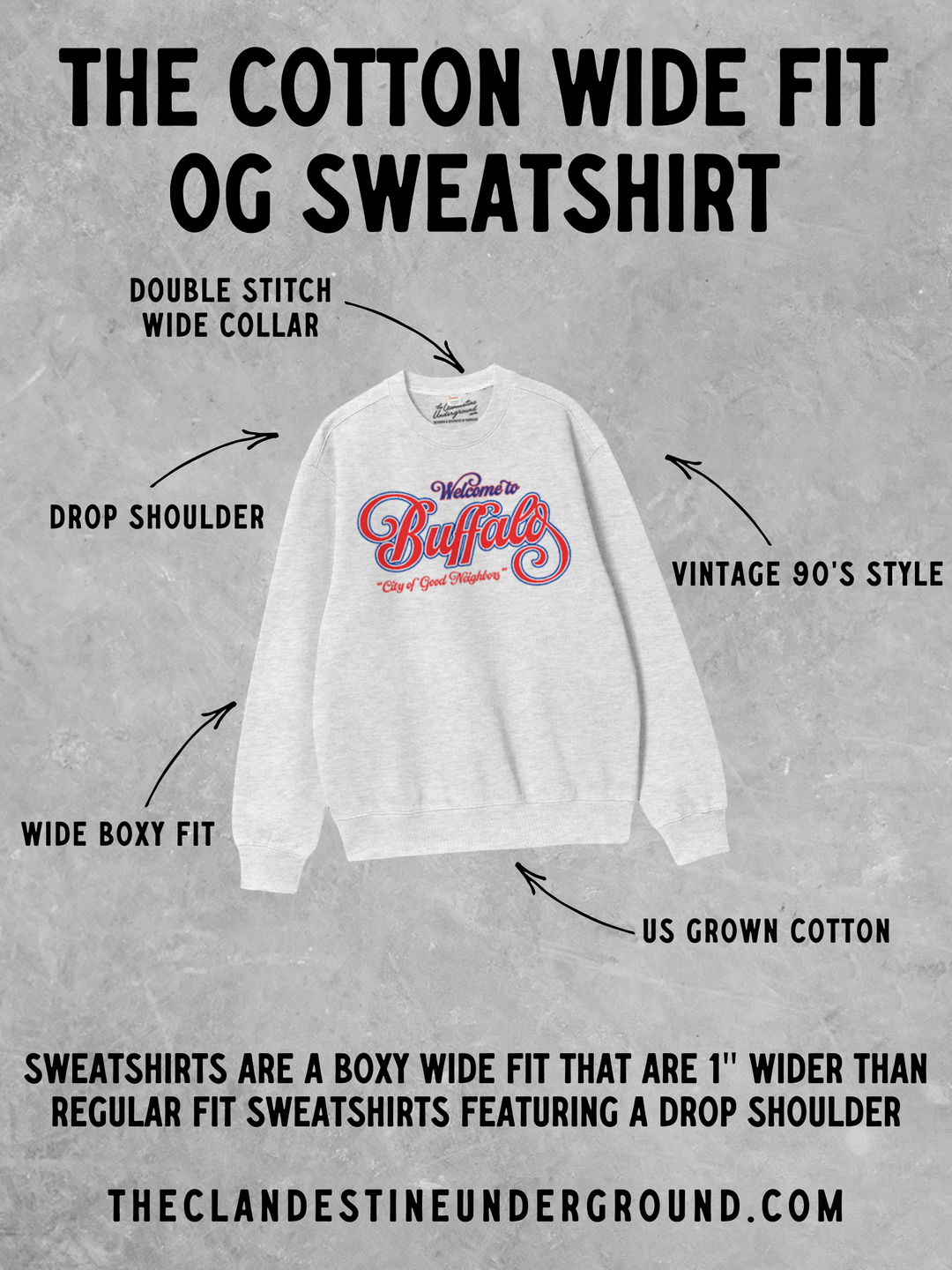 Underground: Kansas City Football Welcomes You Boxy Sweatshirt